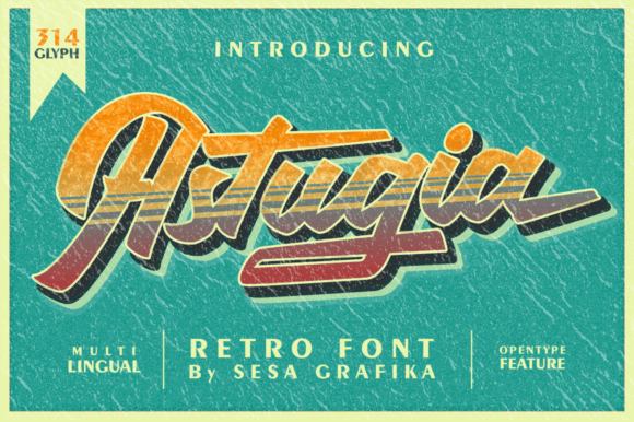Astugia Retro Script Font for Editorial Design and Vintage Branding