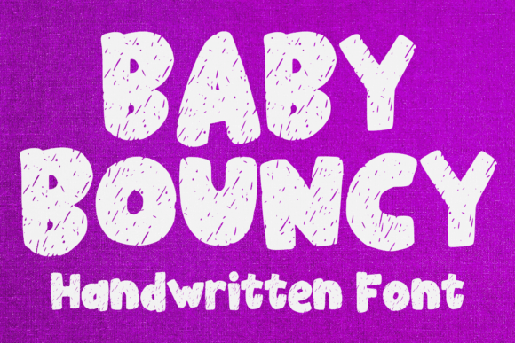 Baby Bouncy: A Playful Handwritten Display Font for Editorial Design