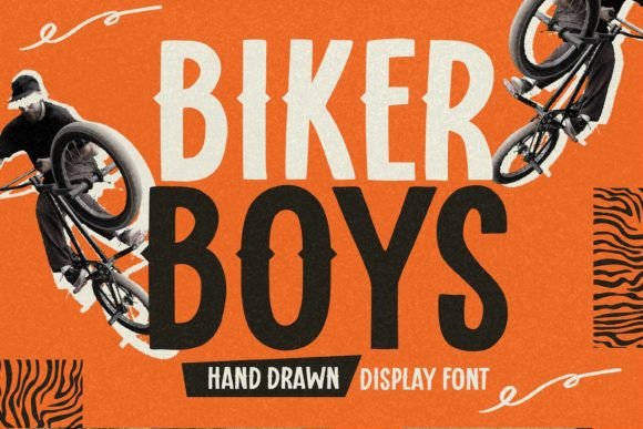 Biker Boys Font: A Premium Hand-Drawn Display Typeface
