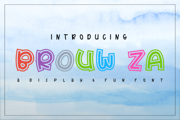 Brouw-za Display Font for Playful Editorial Design
