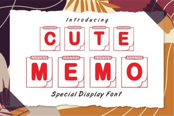 Cute Memo Display Font for Playful Brand Identity