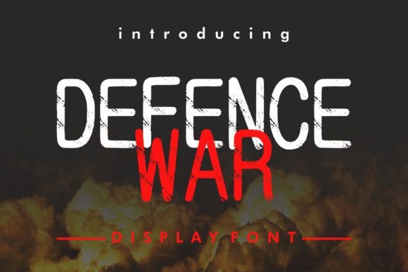Defence War: A Grunge Display Font for Handmade Sellers
