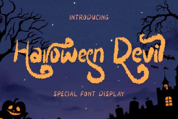 Halloween Devil Display Font for Spooky Web Design and Branding