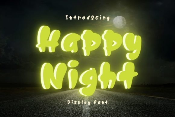 Happy Night Font: A Playful Display Typeface for Branding