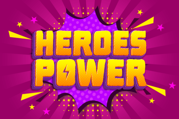 Heroes Power Display Font for Handmade Products and Craft Projects