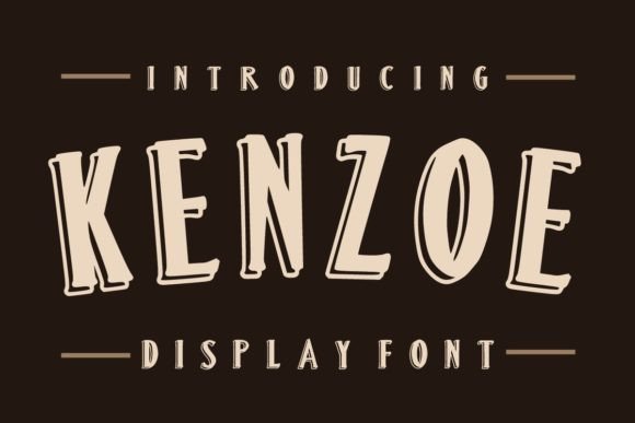 Kenzoe Font Review: A Bold Vintage Display Typeface