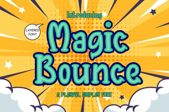 Magic Bounce Display Font: A Three-Layer Typeface for Playful Campaign Visuals