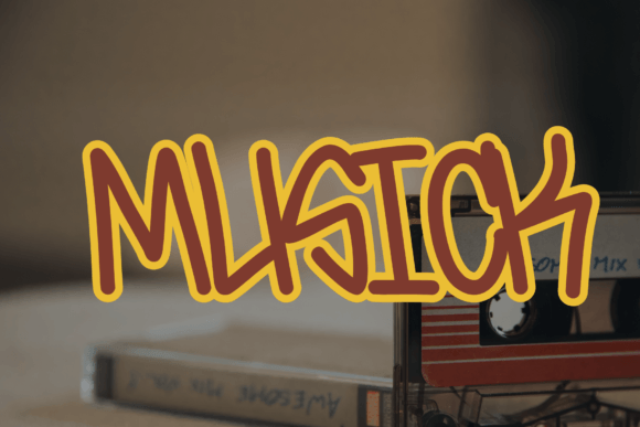 Musick Graffiti Display Font for Editorial Design and Branding