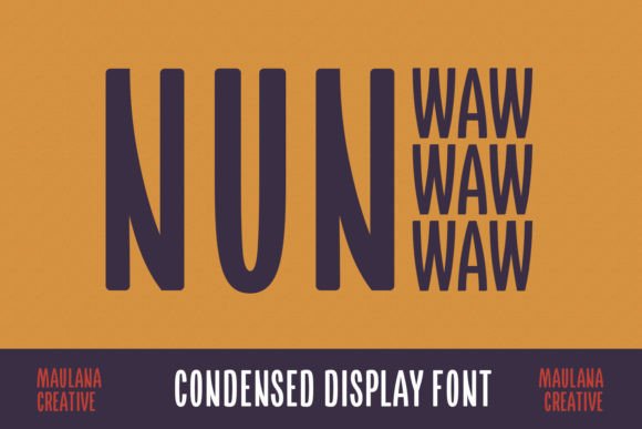 Nun Waw: A Bold Condensed Display Font for Campaign Design