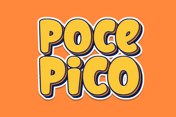 Poce Pico: A Chubby Display Font for Handmade Products