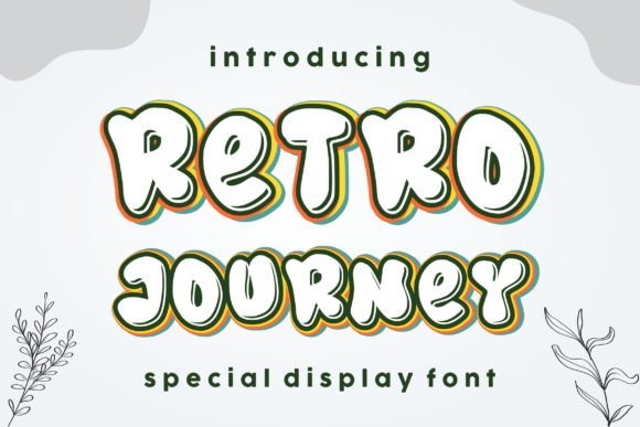 Retro Journey: A Sweet Display Font for Handmade Product Designs
