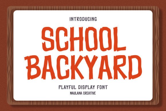 School Backyard: A Playful Display Font for Editorial Design
