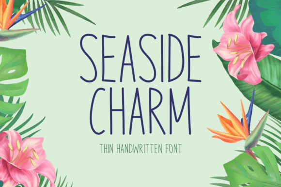 Seaside Charm: A Handwritten Display Font for Memorable Branding
