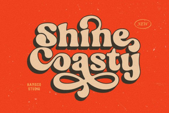 Shine Coasty Font Review: A Retro Bold Display Typeface for Designers