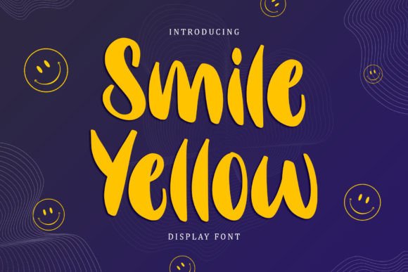 Smile Yellow: A Playful Display Font for Children’s Projects and Editorial Design