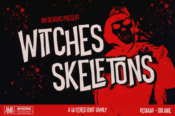 Witches Skeletons Font: A Vintage Display Typeface for Bold Branding