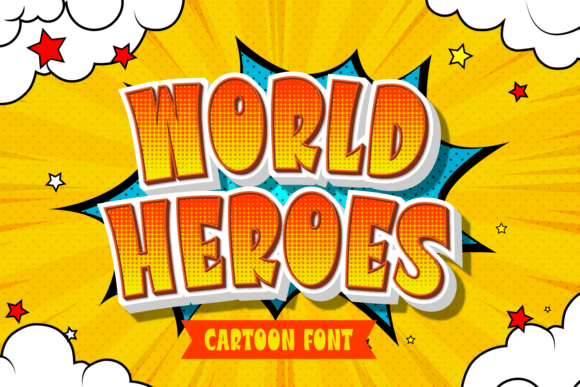 World Heroes: A Playful Display Font for Small Business Branding